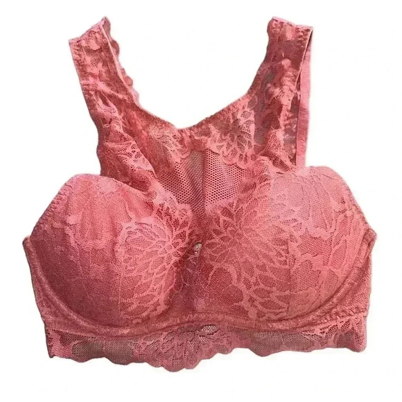 Bundle of 2 Victoria secret/pink size XS bralettes. VGUC.‎ Burgundy & rose - Picture 7 of 13